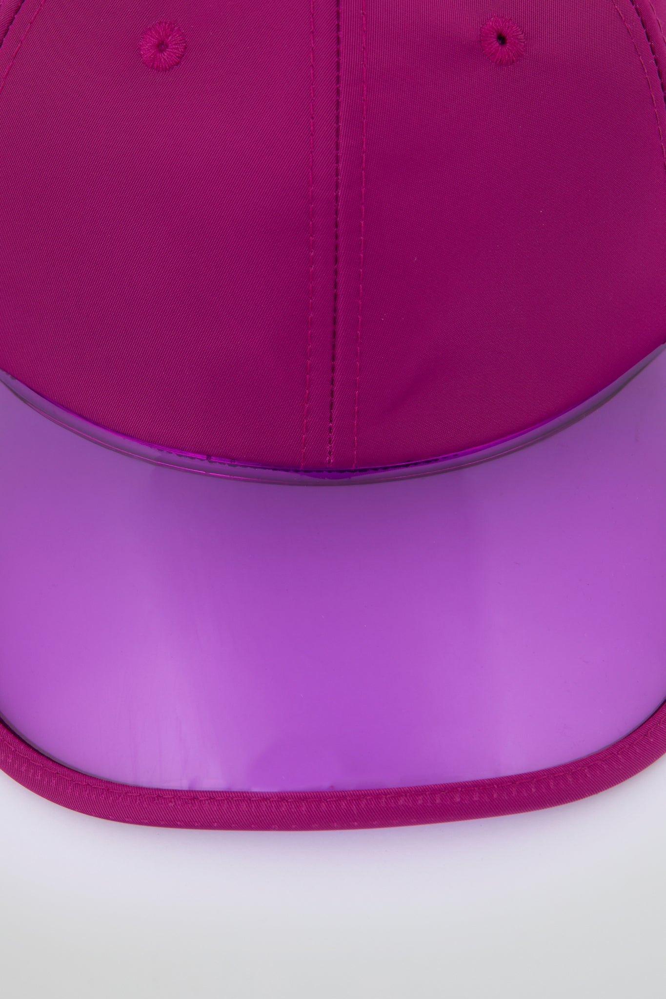 Fuchsia Baseball cap with purple pvc visor