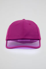 Fuchsia Baseball cap with purple pvc visor