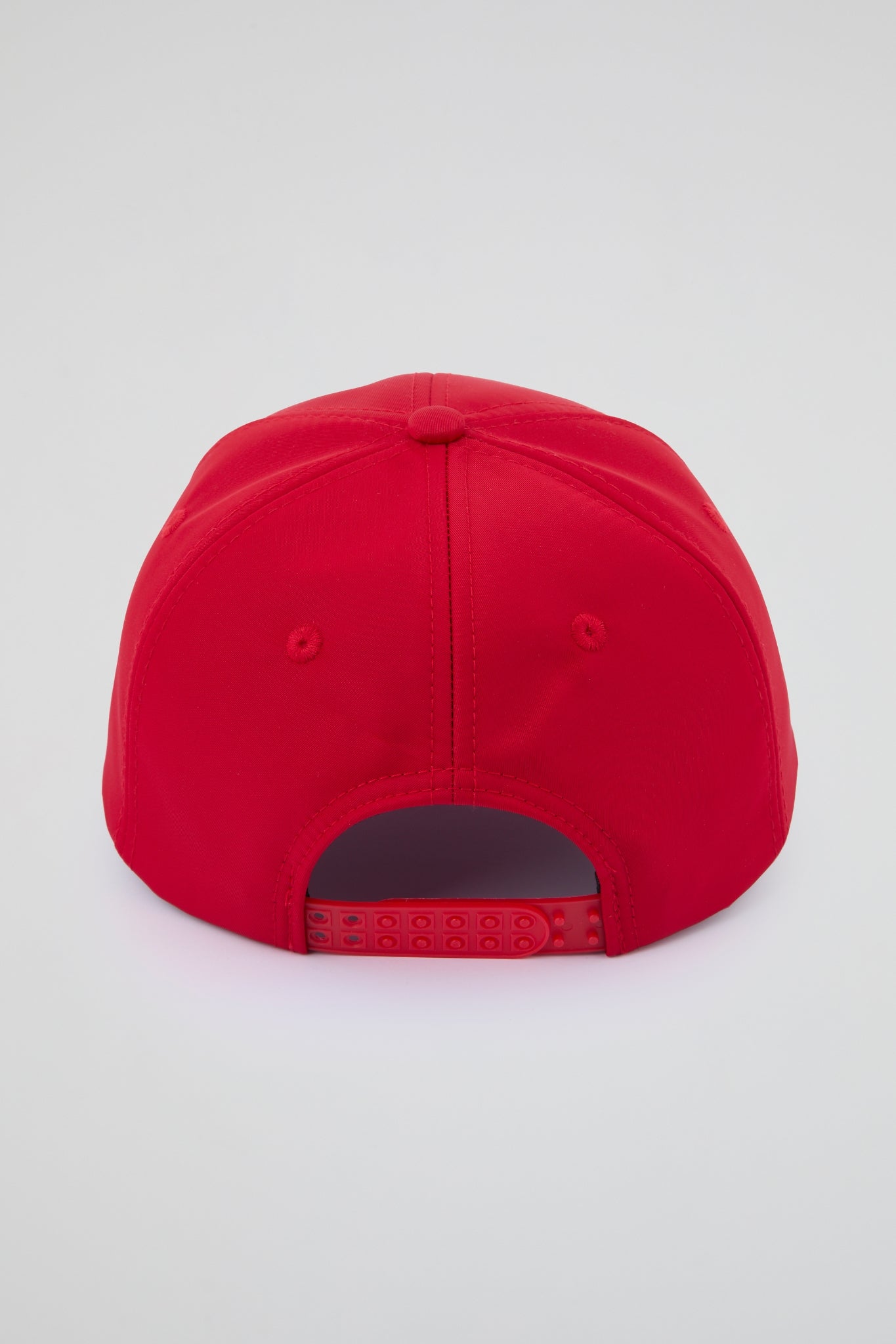 Red Baseball cap with pink pvc visor