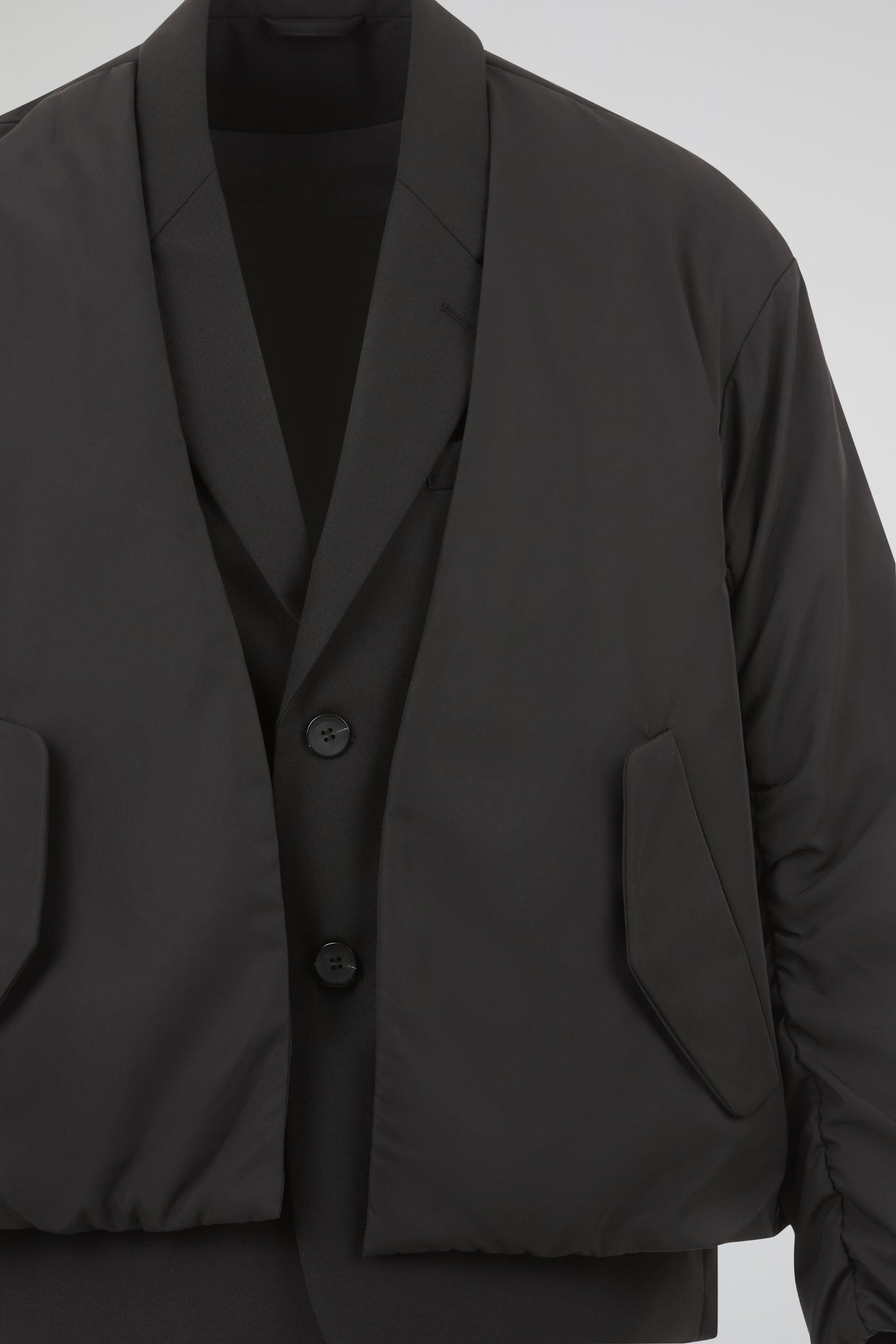 Black Refined Utility Jacket