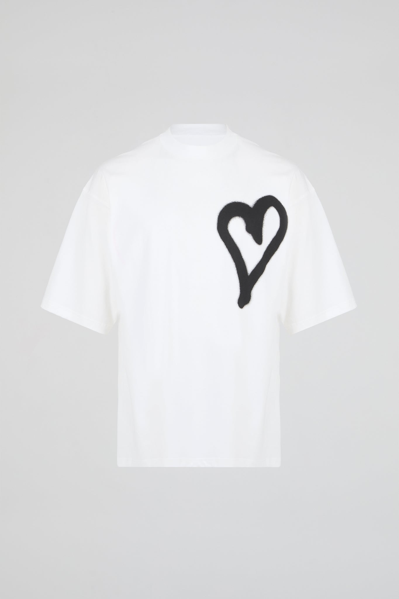Oversized Spray-Paint Heart T-Shirt