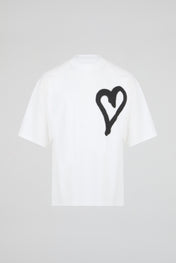 Oversized Spray-Paint Heart T-Shirt