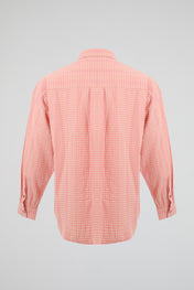 Salmon-Pink Gingham Strata-Heart Shirt