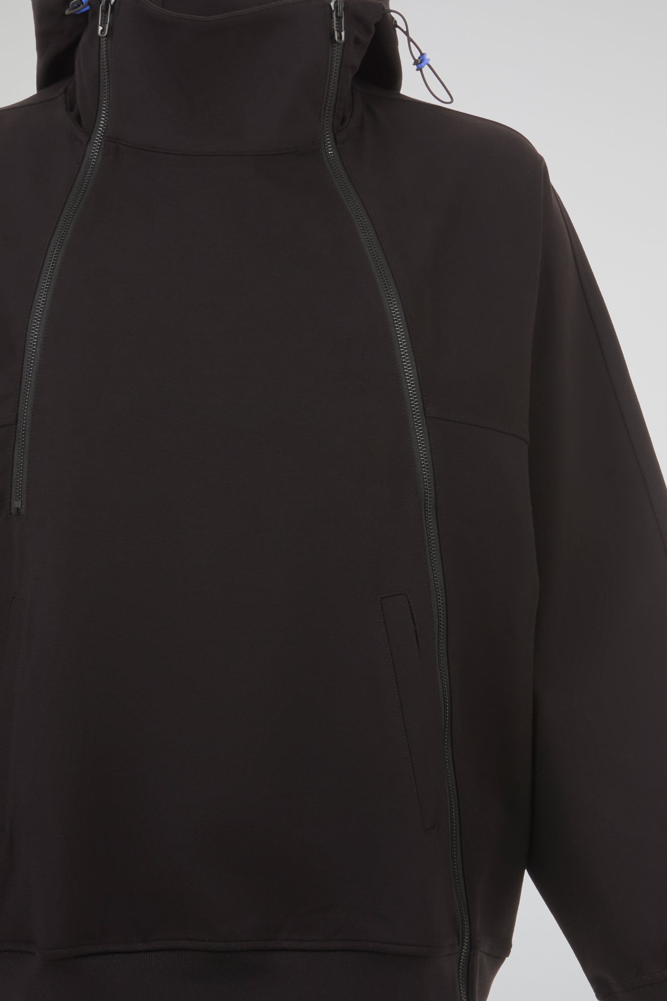 Black Structured Field Jacket Hoodie