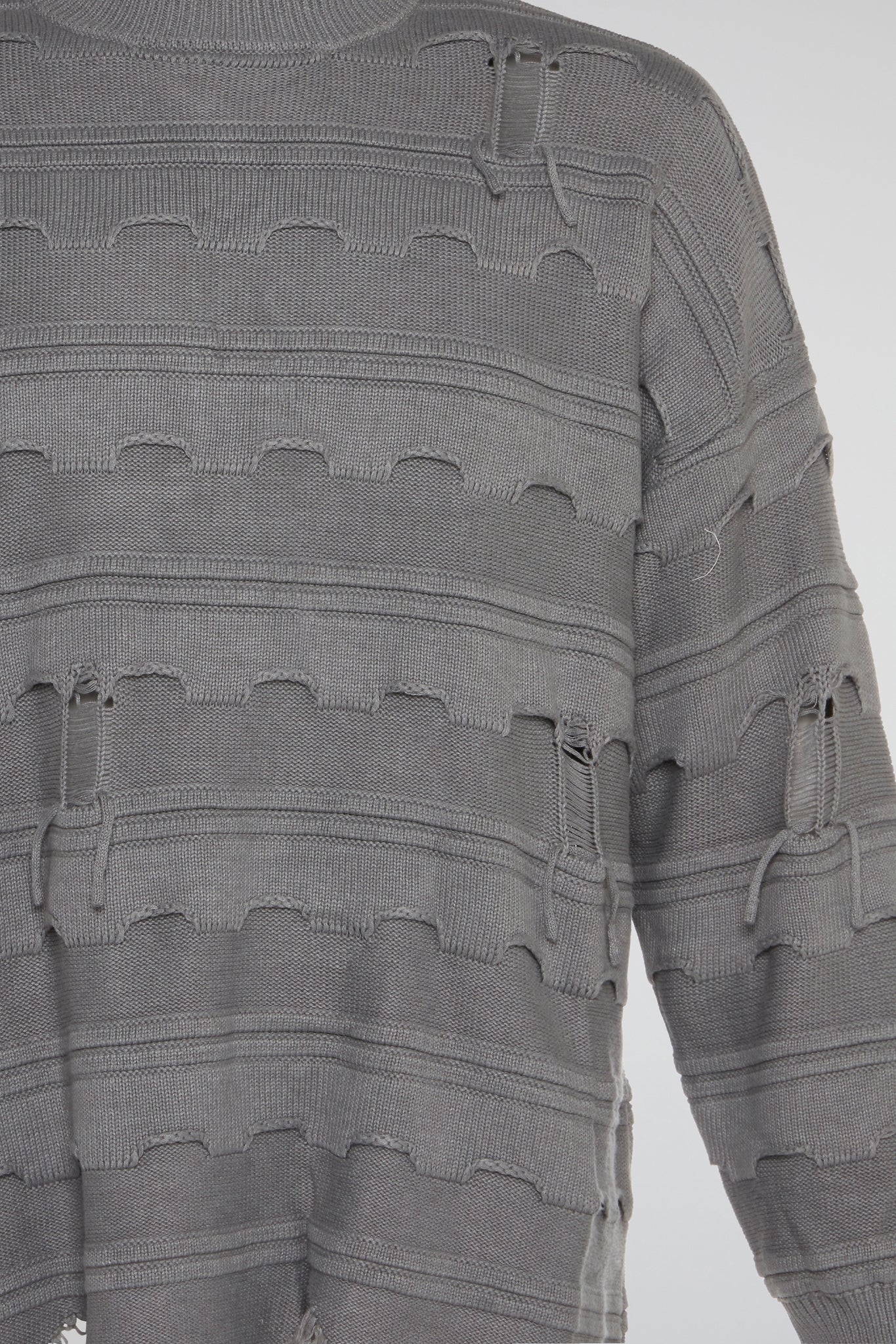 Grey Refined Structure Sweatshirt