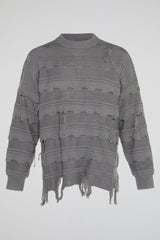Grey Refined Structure Sweatshirt