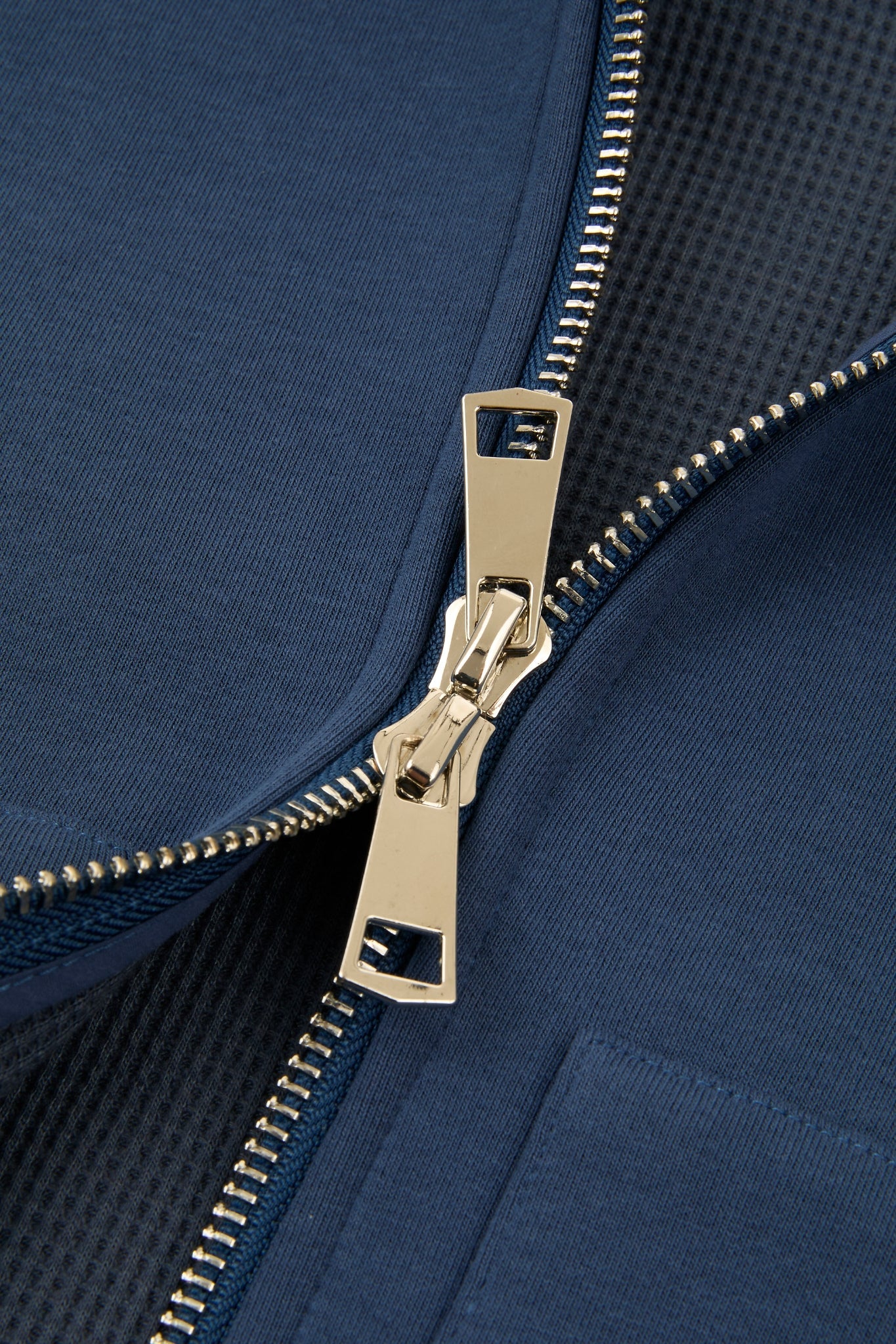 Blue Architectural Hooded Jacket
