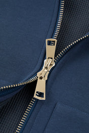 Blue Architectural Hooded Jacket