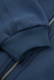 Blue Architectural Hooded Jacket