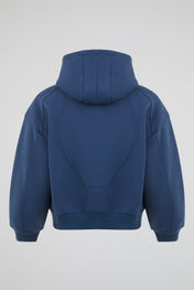 Blue Architectural Hooded Jacket