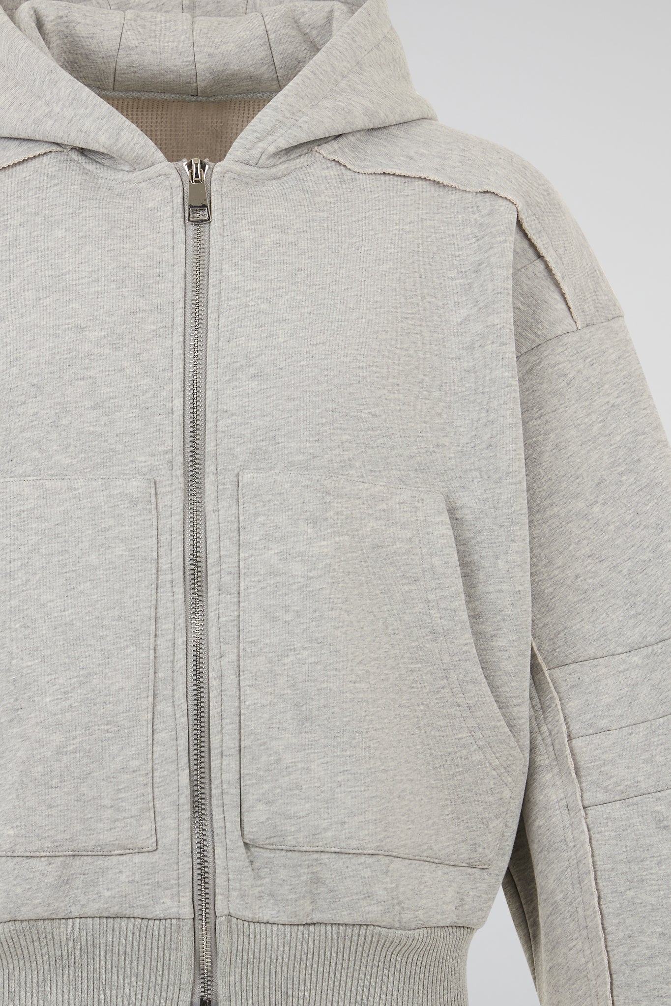 Light Grey Architectural Hooded Jacket