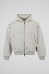 Light Grey Architectural Hooded Jacket