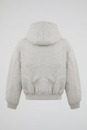 Light Grey Architectural Hooded Jacket