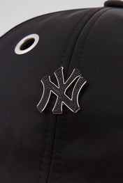 Eyelet Black & Pink NY Baseball Cap