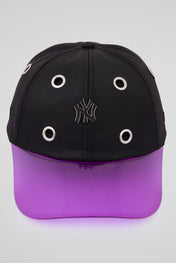 Eyelet Black & Purple NY Baseball Cap