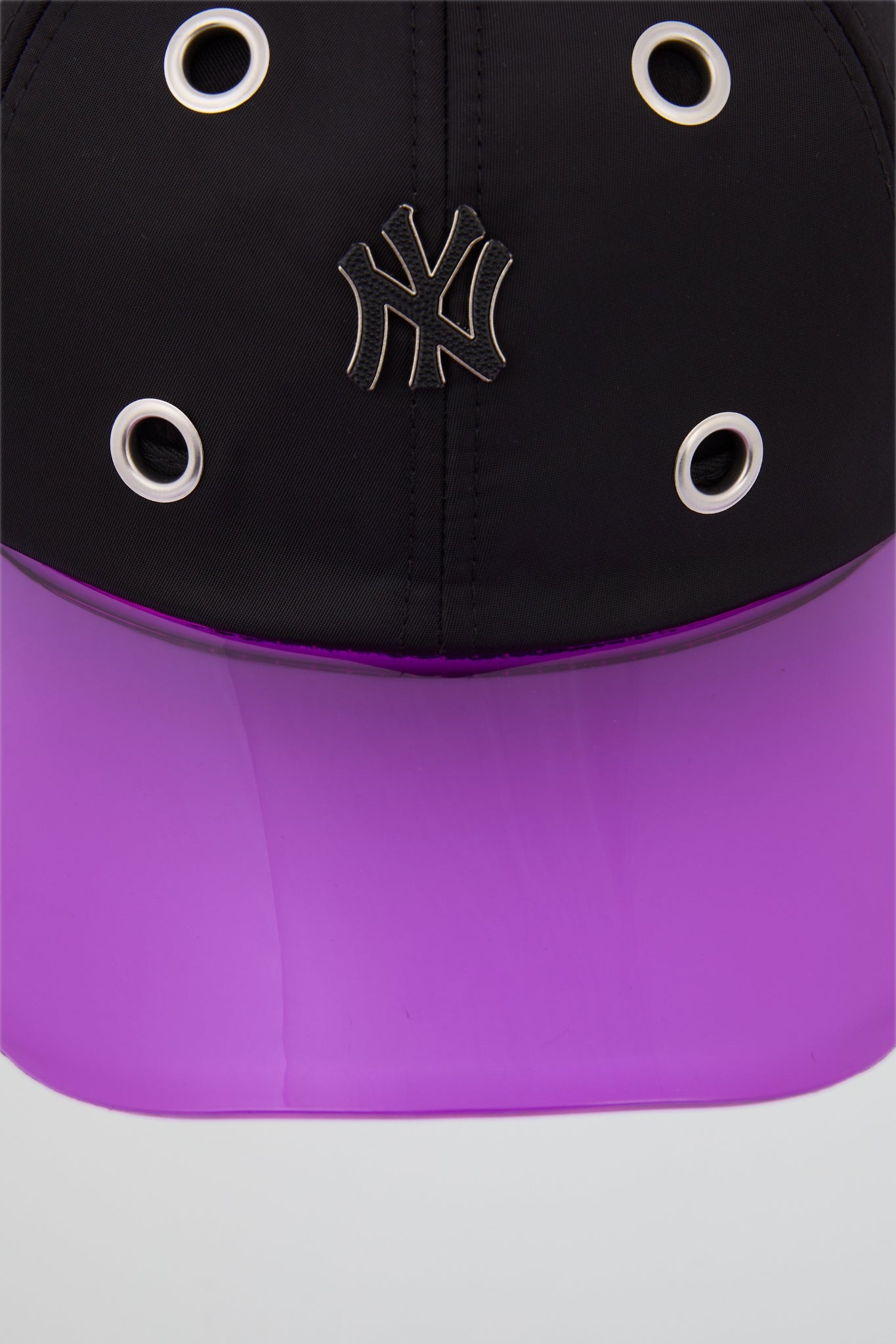 Eyelet Black & Purple NY Baseball Cap