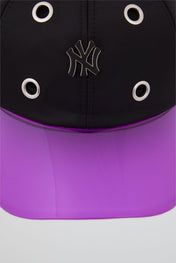 Eyelet Black & Purple NY Baseball Cap
