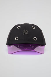 Eyelet Black & Purple NY Baseball Cap