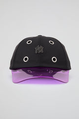 Eyelet Black & Purple NY Baseball Cap