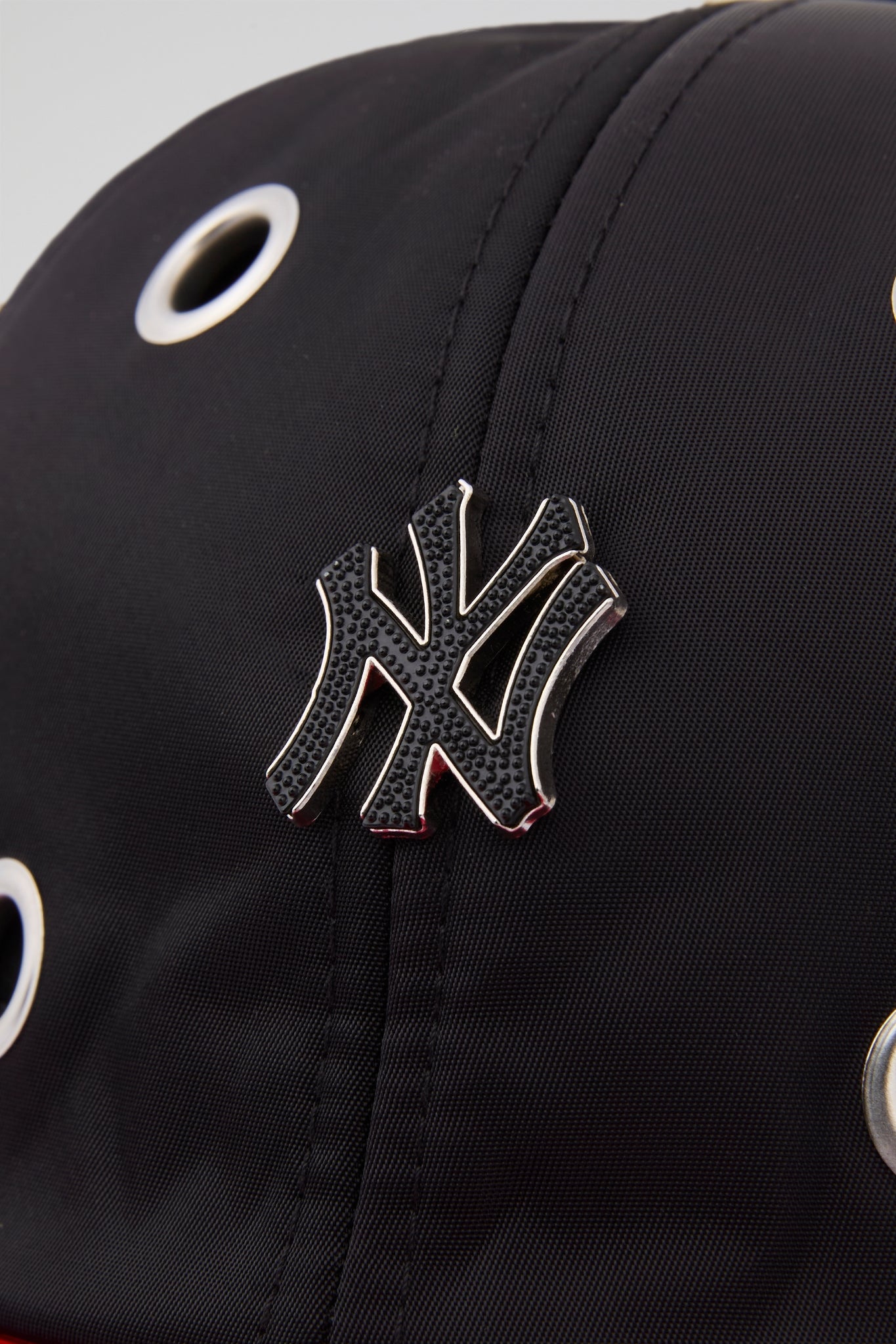 Eyelet Black & Red NY Baseball Cap