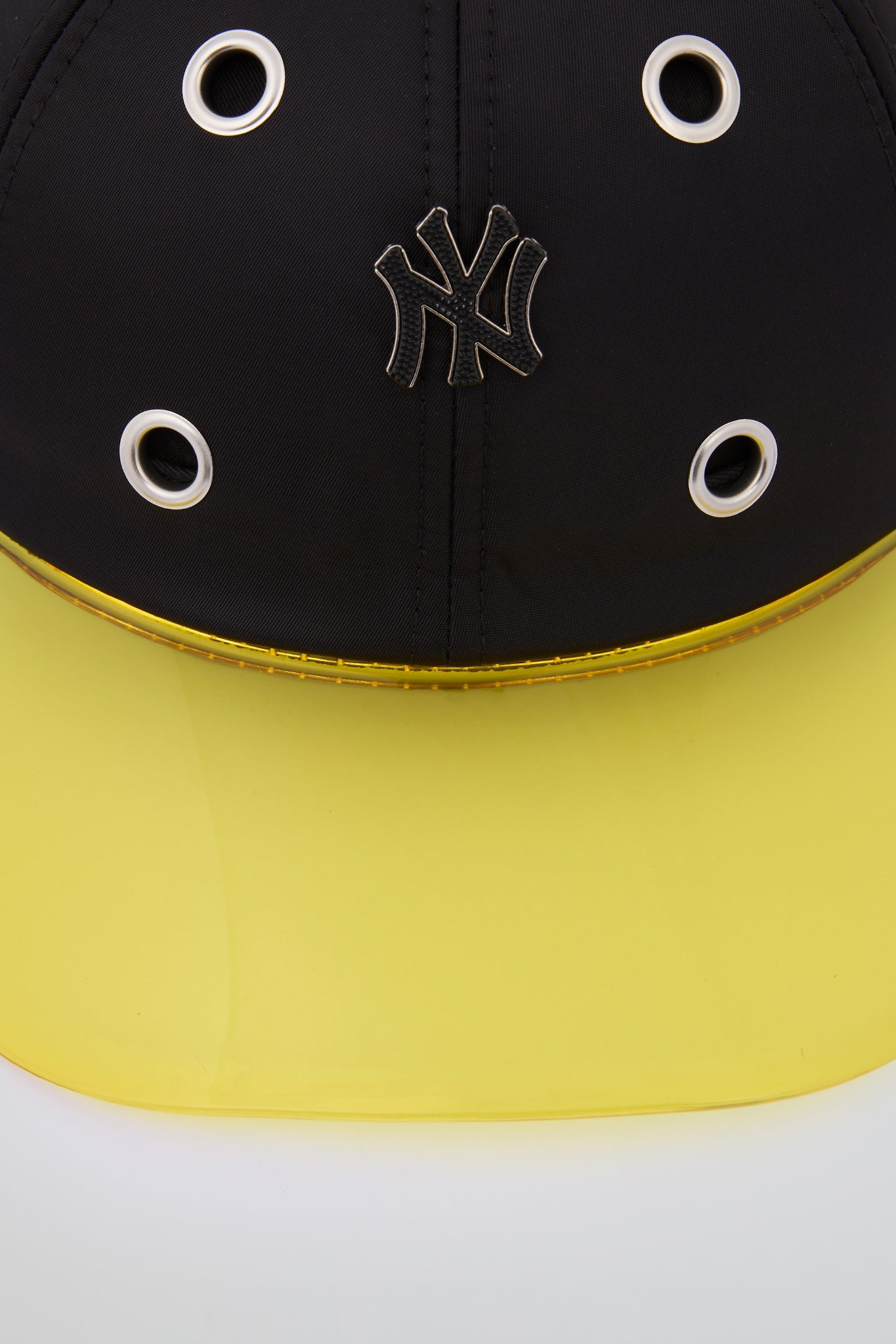 Eyelet Black & Yellow NY Baseball Cap