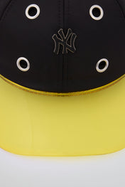 Eyelet Black & Yellow NY Baseball Cap