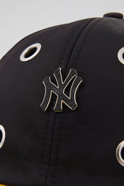 Eyelet Black & Yellow NY Baseball Cap