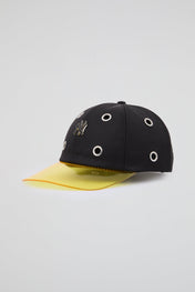 Eyelet Black & Yellow NY Baseball Cap