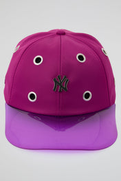 Eyelet Fuchsia NY Baseball Cap