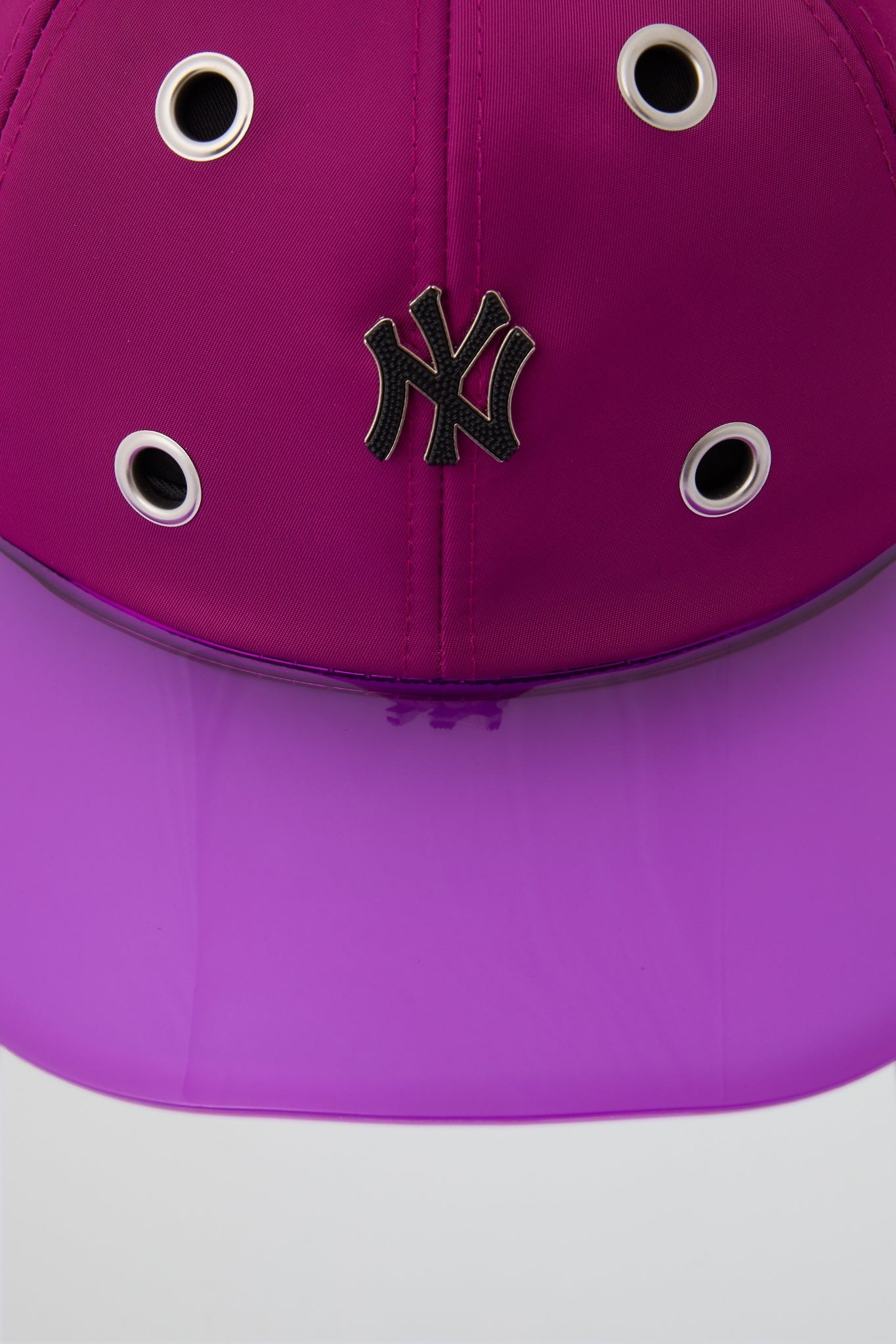 Eyelet Fuchsia NY Baseball Cap