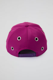 Eyelet Fuchsia NY Baseball Cap