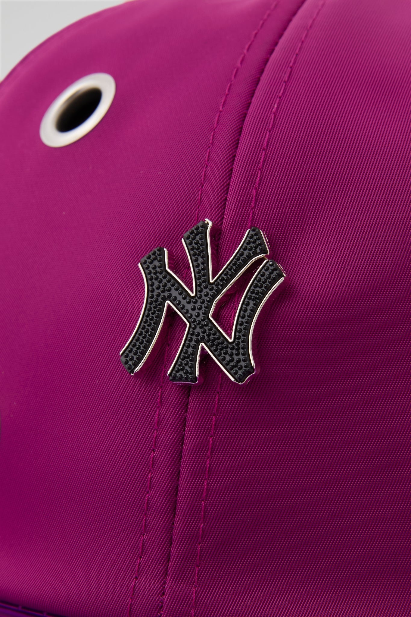 Eyelet Fuchsia NY Baseball Cap