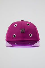 Eyelet Fuchsia NY Baseball Cap