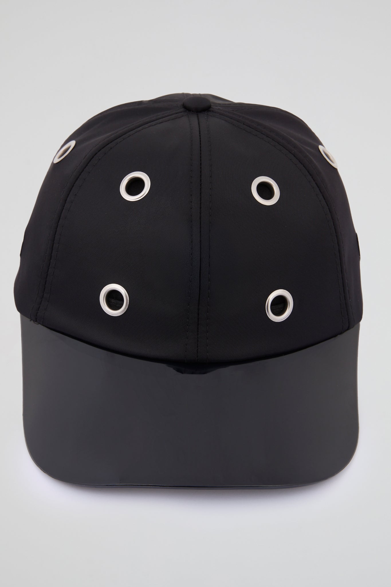 Eyelet Black Baseball Cap