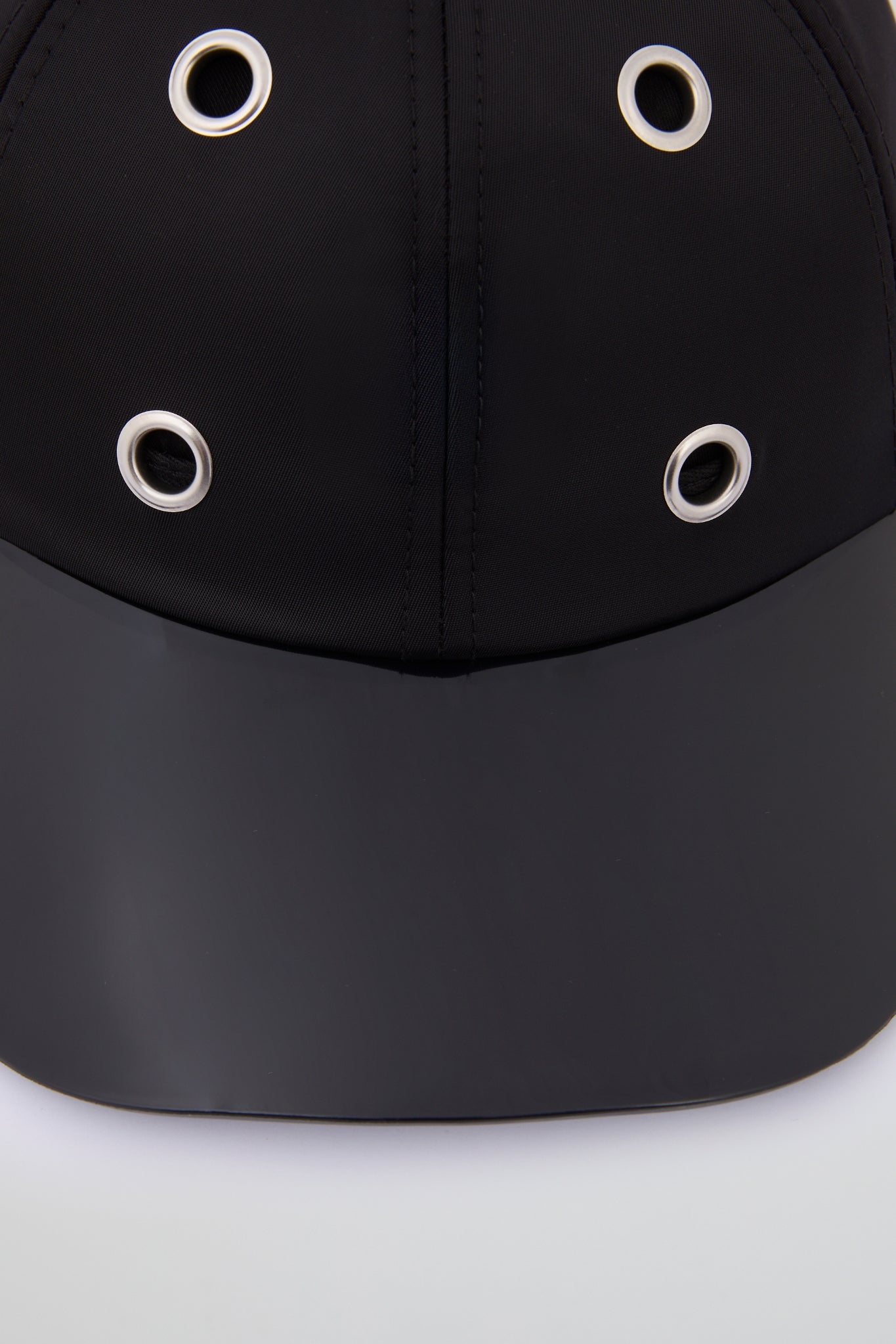 Eyelet Black Baseball Cap