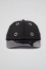 Eyelet Black Baseball Cap