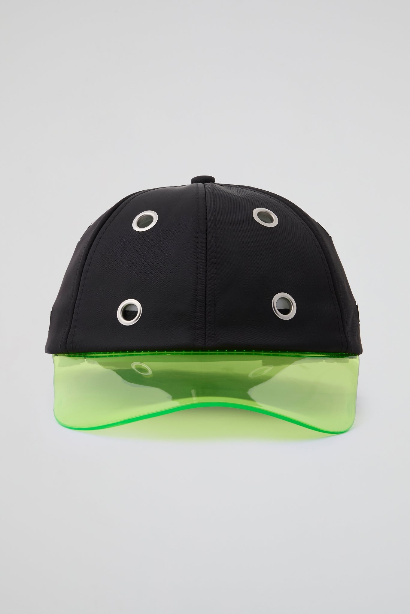 Eyelet Black & Green Baseball Cap