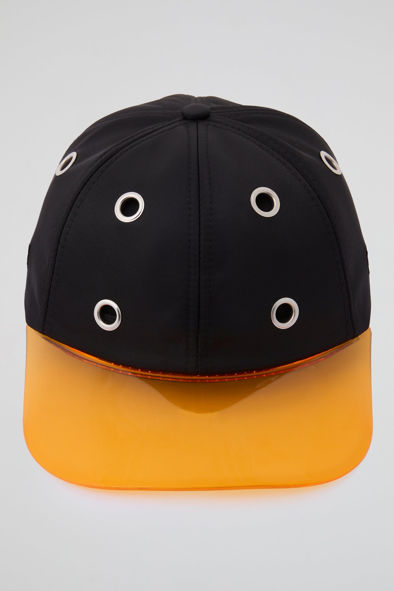 Eyelet Black & Orange Baseball Cap