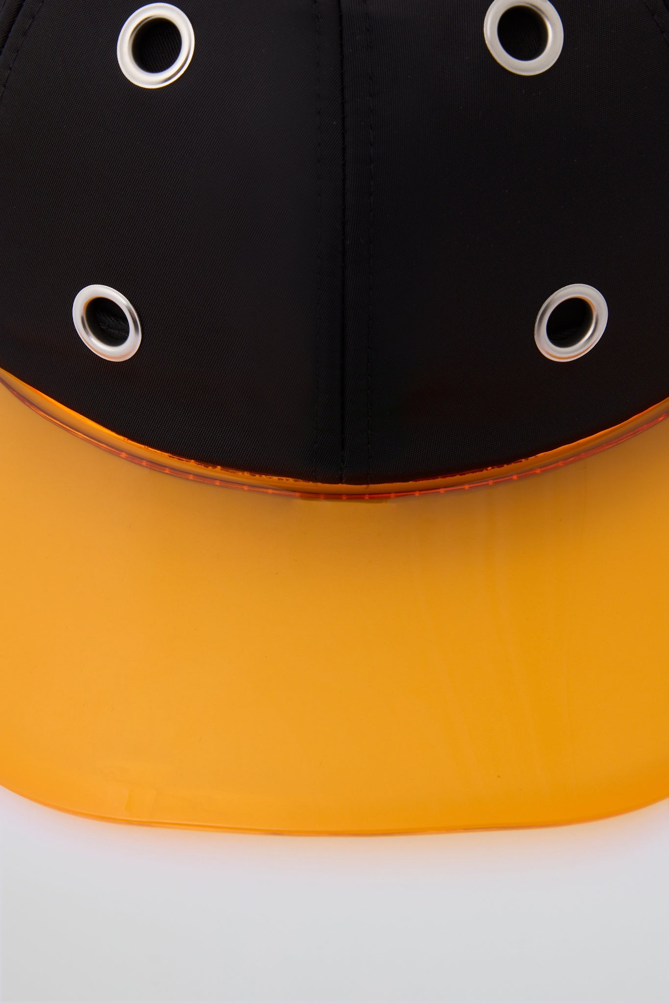 Eyelet Black & Orange Baseball Cap