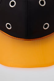 Eyelet Black & Orange Baseball Cap