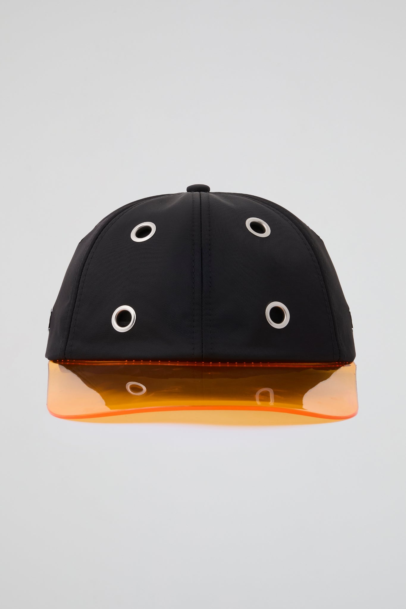 Eyelet Black & Orange Baseball Cap