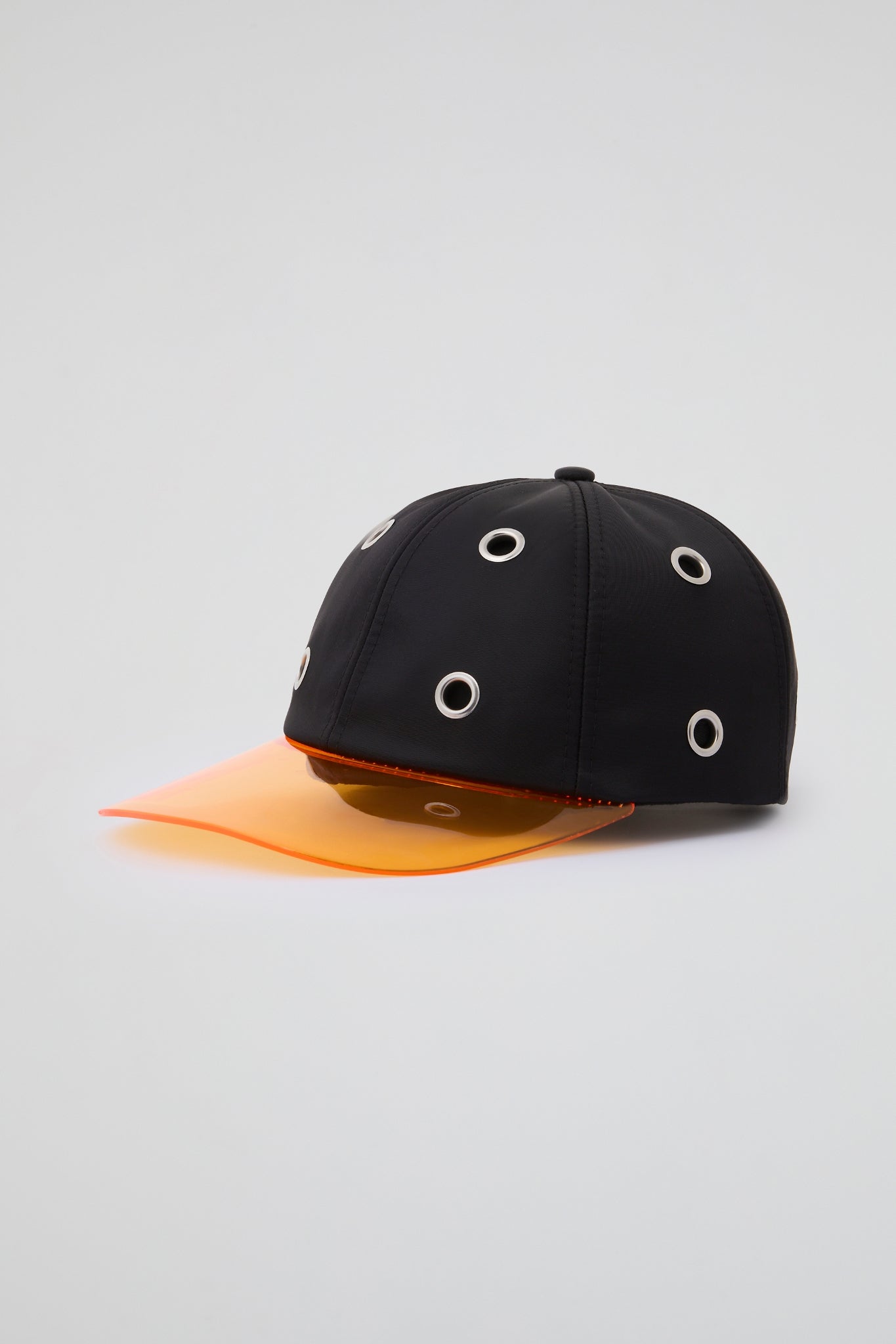 Eyelet Black & Orange Baseball Cap