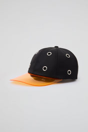 Eyelet Black & Orange Baseball Cap