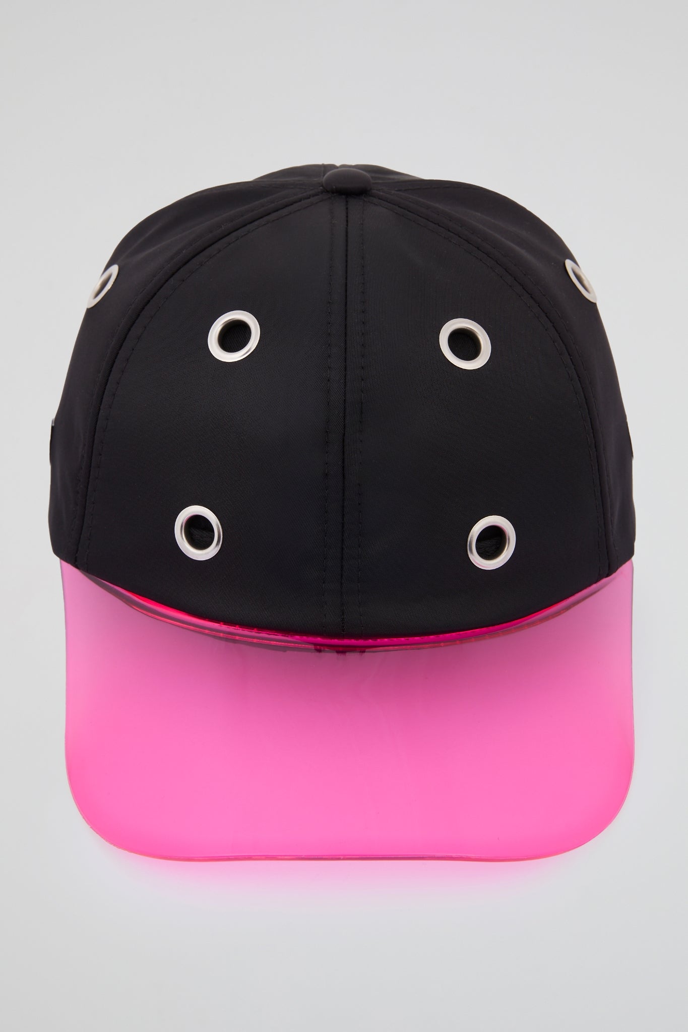 Eyelet Black & Pink Baseball Cap