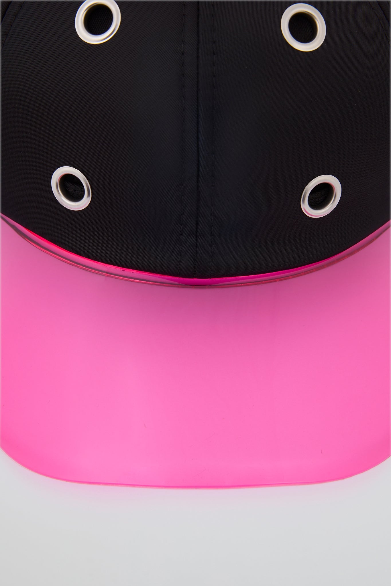 Eyelet Black & Pink Baseball Cap