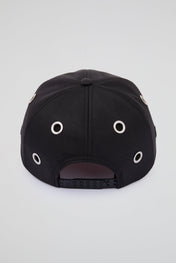 Eyelet Black & Pink Baseball Cap