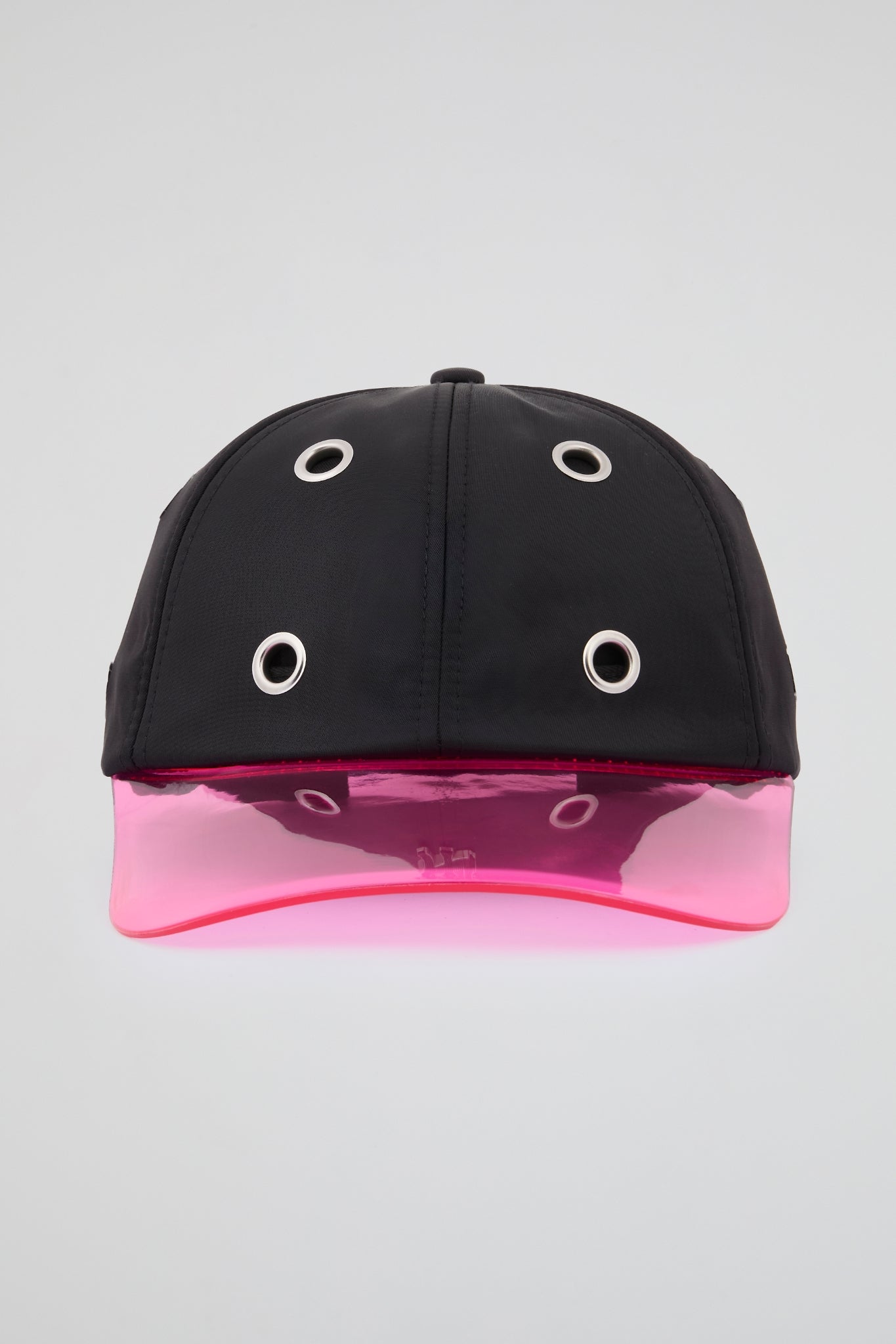 Eyelet Black & Pink Baseball Cap