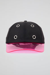 Eyelet Black & Pink Baseball Cap