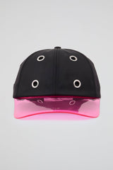 Eyelet Black & Pink Baseball Cap