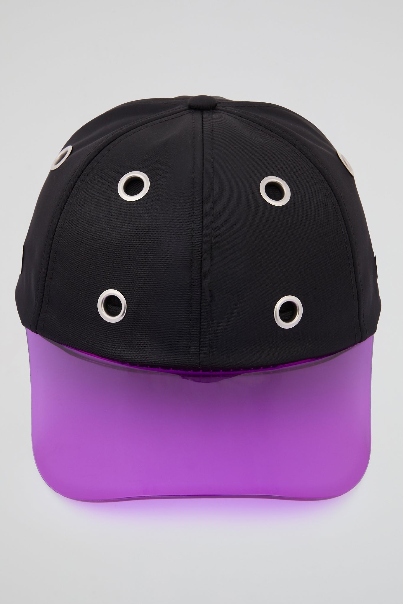 Eyelet Black & Purple Baseball Cap